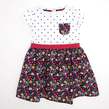 Toddlers Woven And Knit Dress